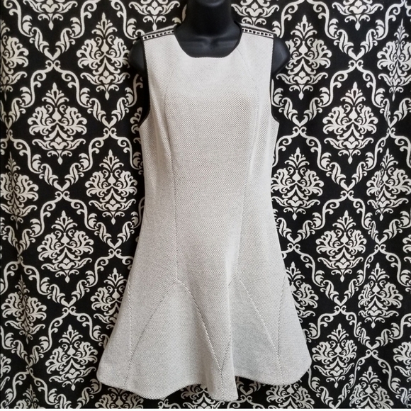 REBECCA TAYLOR SLEEVELESS DRESS SIZE 8 MINIMALIST CAREER NEUTRAL - Picture 1 of 8